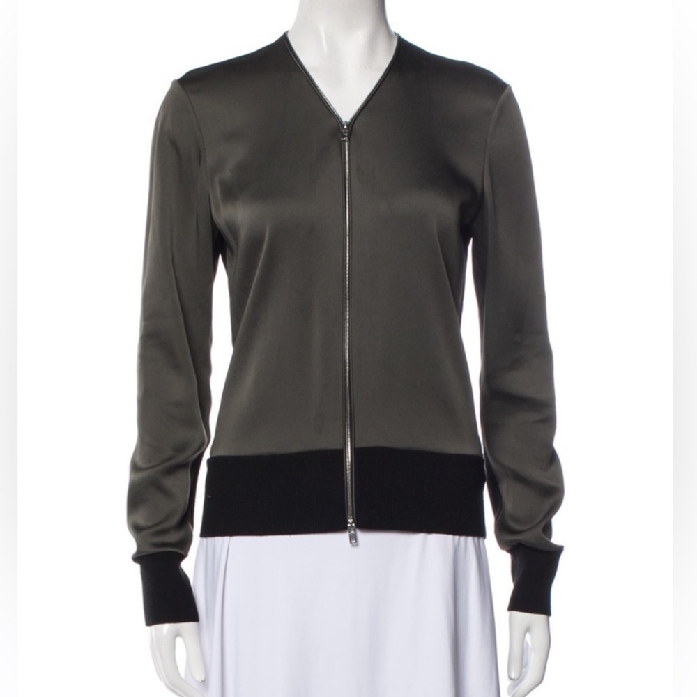 rag & bone 100% Silk Vivienne Zip-Up Top
